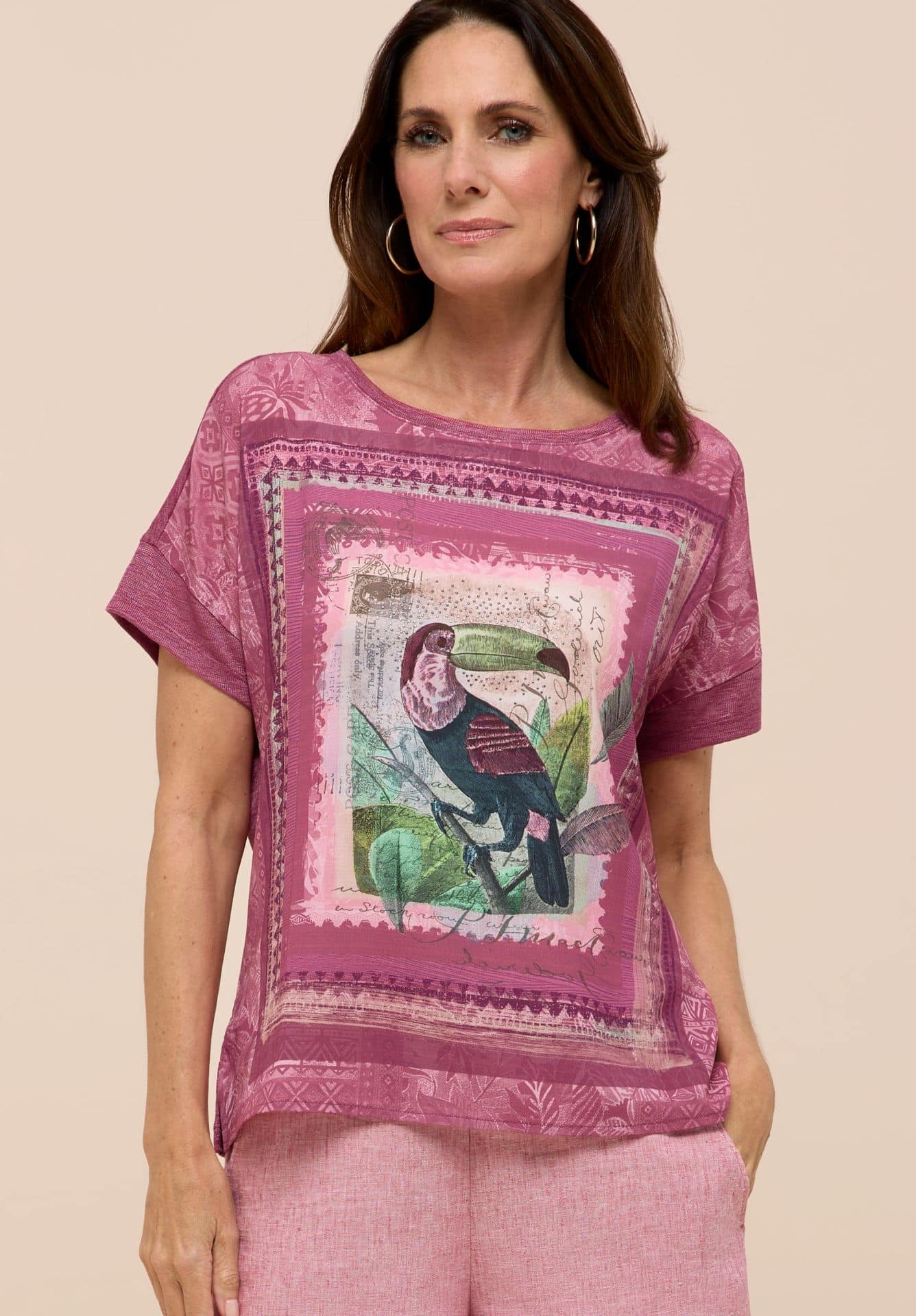 Bianca t-shirt med grafisk print