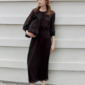 Comma maxikjole i chiffon